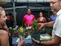 Prefeita Flávia Moretti visita 1° Festival de Flores e Plantas de Várzea Grande