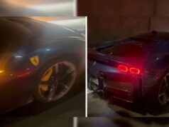Ferrari de R$ 5 milhões provoca acidente na BR-101 e fecha túnel em SC