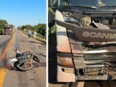 Batida entre motocicleta e carreta em trecho da BR-174 mata indígena; vítima invadiu pista contrária