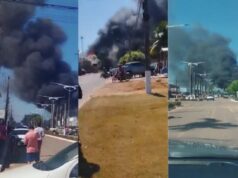Incêndio consome mercado de Nova Monte Verde no dia do aniversário da cidade; veja vídeos
