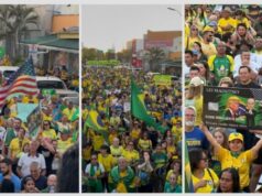 Bandeira dos EUA, fora Xandão e anistia já: bolsonaristas tomam a Praça do Choppão no 7 de Setembro