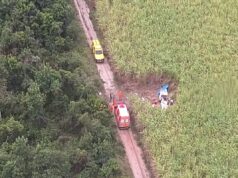Veja imagens aéreas do local exato da queda de avião com drogas em AL