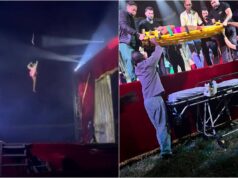 Vídeo: artista circense despenca durante acrobacia no Rio de Janeiro