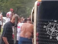 Ônibus de torcida do Flamengo tem dois com ferimentos graves