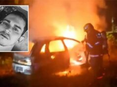 Homem morre após bater em árvore e carro pegar fogo em Barra do Garças