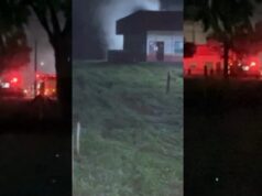 Refeitório de frigorífico é atingido por incêndio e funcionários gastam doze extintores para controlar chamas