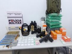 Dupla de faccionados é presa e PM recupera pistolas, munições e produtos roubados