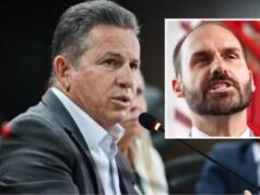 Eduardo Bolsonaro chama Mauro Mendes de ‘frouxo’; Governador cobra ‘postura’ do deputado