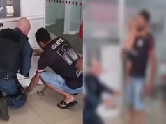 Criança fica trancada em armário de banco e é resgatada pela PM