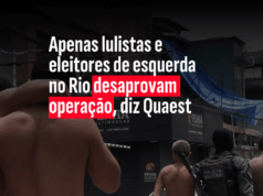 Quaest: apenas lulistas e eleitores de esquerda no Rio desaprovam operação contra o CV