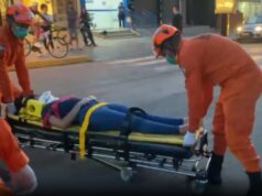 Jovem atropelada por motociclista em avenida de MT é socorrida pelos Bombeiros