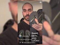 Eduardo Bolsonaro joga sandálias no lixo ao criticar Havaianas