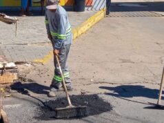 Secretaria realiza operação tapa-buraco em vias da região central – Secretaria realiza operação tapa-buraco em vias da região central