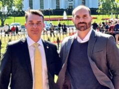 Flávio e Eduardo comemoram vitória de aliado de Trump em Honduras