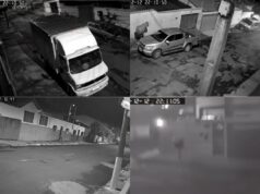 câmeras de segurança flagram momento do tremor