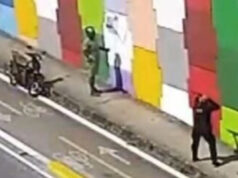 Motociclista é detido após ser flagrado pichando viaduto em Fortaleza