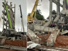 Construção de hotel desaba após colapso estrutural em Mato Grosso