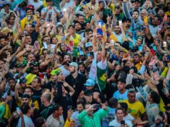 Nikolas encerra ato em Brasília com recado ao STF e sem citar vítimas de raio