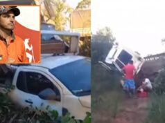 Homem que foi arremessado em colisão entre caminhões é transferido para Cuiabá com fratura exposta