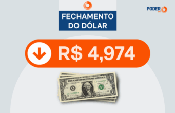 Dólar fecha a R$ 4,974 e Bolsa sobe para 196.132 pontos