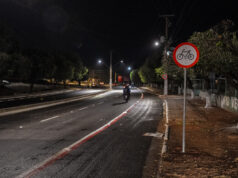 Prefeitura inova com sinalização de led em ciclofaixa na Avenida dos Estudantes